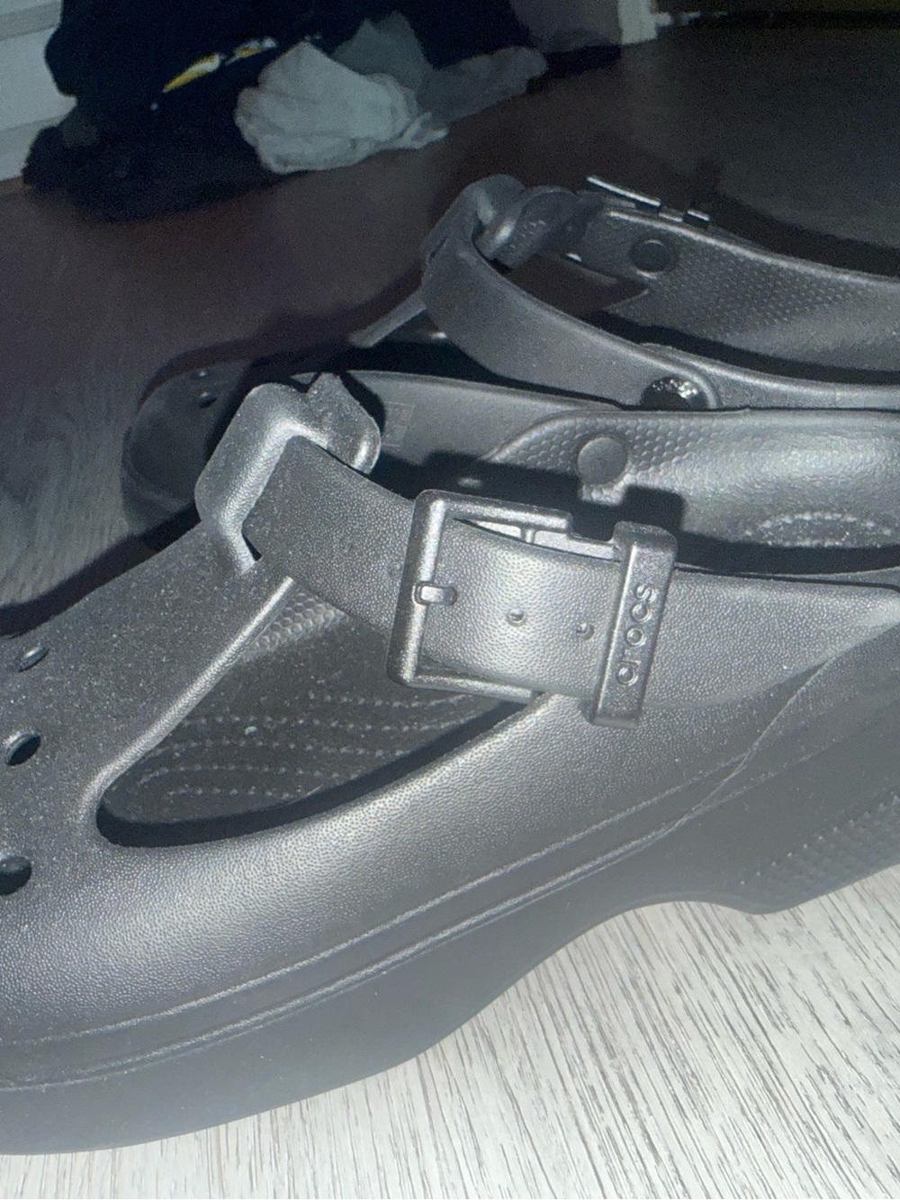 Black Closed-Toe Mary Jane Crocs - Picture 5 of 9